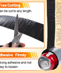 32.8 Ft Pipe Insulation Tape Wrap With Aluminum Foil Self Adhesive Foam cut by scissors, showing adhesive strength around can
