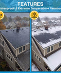Top Shelf Epdm Rubber Roofing And Waterproofing Membrane Featuring 27.5 Mil Thickness in rain and snow on a flat roof.