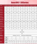 Specification chart for KRS 130 Series, including 3.8KW 220V Servo Motor Kit With Encoder And Brake, 2500RPM, 15Nm Rated Torque, 30Nm Peak.