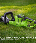 40V 26 Inch Brushless Hedge Trimmer Tool Only with wrap-around handle on grass