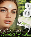 Close-up of model wearing Magnetic Eyelashes Kit With Reusable Soft Lashes And Applicator, product box and case visible