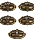 Stylish Metal Case Handles And Wooden Drawers Pulls For Cabinet Knobs Replacement Kit, Durable Hardware For Dresser And Cupboard With Easy Install And Exquisite Look That Slays. Antique gold metal drawer pulls, 5-piece set