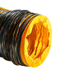 Ultra Flexible 16 Inch By 25 Foot PVC Ducting For Exhaust Fans Flame Retardant Heavy Duty Vinyl Woven Polyester With Spring Wire