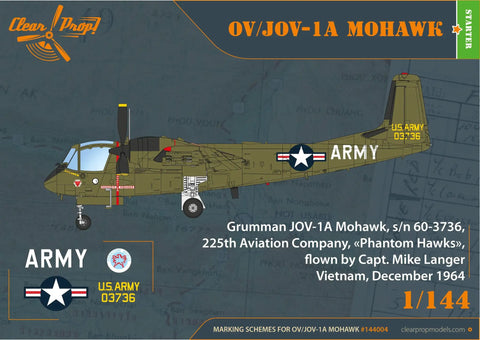 1/144 OV-1 Mohawk Military Aircraft Model Kit Starter Kit With 69 Plastic Parts Easy To Assemble Length 86.5 Millimeters Wingspan 88.9 Millimeters Ideal For Collectors And Hobbyists Chasing A Realistic 1/144 Scale Aviation Build