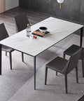 Heavy Duty Desk Legs Industrial Style Metal Pipe Base For Coffee Table And Dining Desk Geometric Frame with white marble top.