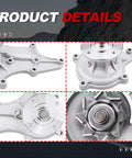 Heavy Duty Engine Water Pump Kit With Exact Seal Gasket Replaces Part Numbers 131 2001 And 1701640 For Toyota showing various angles of the pump.