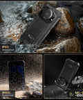 Built Tough Unlocked Smartphone With Hella Loud Speaker Straight Beast For All Day Carry Heavy Duty Field Rig With Massive Juice in water, showcasing IP68 waterproof design.
