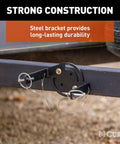 Heavy Duty Wheel Chocks 2 Pack With Mounting Bracket For Trailers Trucks And RVs No Mess No Stress Quick Mount Easy Stowaway Design