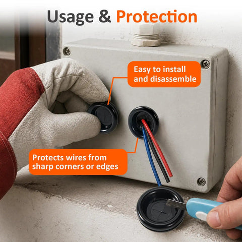 Upgraded Rubber Grommet Kit With Seven Sized Grommets For Wiring and Hole Plugs Automotive Closed Firewall Seals installed