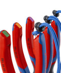 Handles of 10 Inch High Leverage Angled Diagonal Cutters With Comfort Grip For Pros And DIYers, blue lanyards attached
