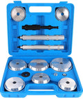 Heavy Duty Pinion Bearing Race Driver Set For Trucks 2 11/16 Inch To 4 1/8 Inch Front And Rear Axle For 1/2 And 3/4 Ton Ford Dodge GM Pickups 11 Piece Pro Grade Bearing Installation Tool in blue case