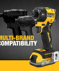 No Sweat Heavy Duty Nut Runner Attachment For Impact Driver shown alongside compatible driver, highlighting multi-brand use.