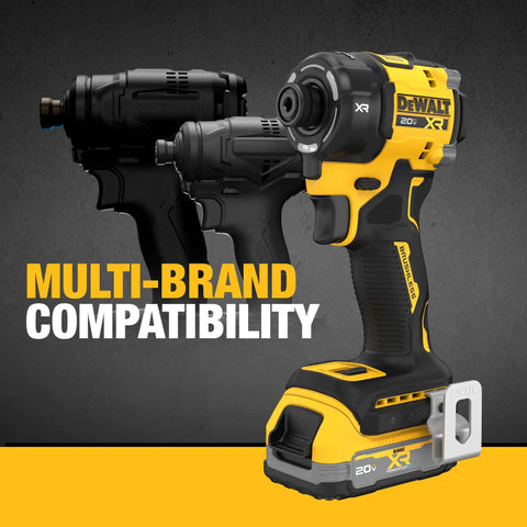 No Sweat Heavy Duty Nut Runner Attachment For Impact Driver shown alongside compatible driver, highlighting multi-brand use.