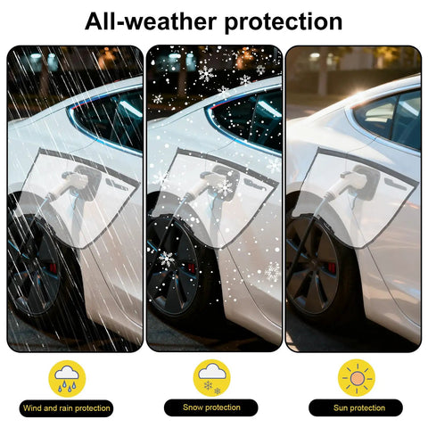 Secure Your EV Setup With This Beefy Charger Port Cover Boasting Double Magnetic Seals To Lock Out Rain Snow And Road Grime large fit over EV charging port.