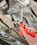 All In One Plastic Welding Tool Kit For Cars in use on vehicle undercarriage, highlighting fast plastic and iron part repairs