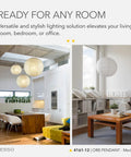 Cool Orb Pendant Light With Collapsible Rice Paper Shade 19 Inch Diameter And 15 Foot Cord in modern kitchen and living room