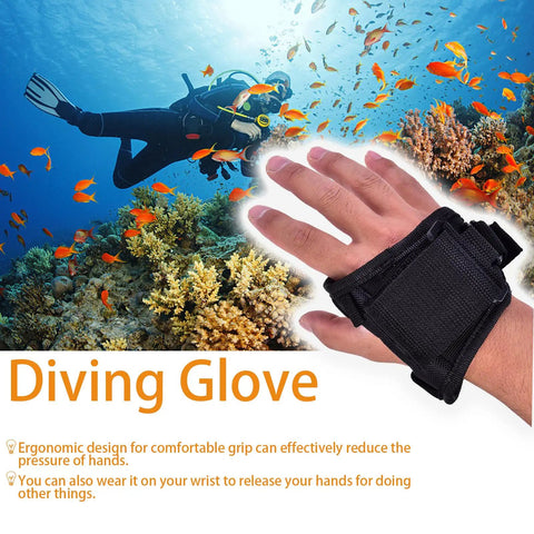 Diving Light Glove With Adjustable Wrist Strap Flashlight Holder Waterproof Nylon Mount For Hands Free Scuba Snorkeling Underwater Scene