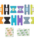 The Real Deal Fingertip And Knuckle Bandages With Extreme Hold Adhesive, Durable Fabric Antibacterial Wound Dressings For Cuts And Scrapes displayed in various colors.