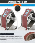 Heavy Duty 750 Watt Electric Belt Sander Bench Grinder With Polishing Machine And Sanding Belts adjustable abrasive belt for efficient sanding.