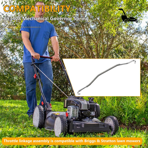 Mechanical Governor Spring Kit For Briggs And Stratton Mowers Throttle Linkage Assembly Replacement 3 Pack Durable Governor Springs For Smooth Engine Performance And Reliable Mower Control.