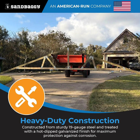 Heavy Duty Eight By Eight Inch Steel Mending Plates For Solid Wood Repair positioned with a sturdy frame for yard construction.