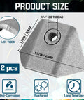 Beefy Weld On Tabs Kit With 12 Pcs 1/4 Turn Fasteners And 1/4-20 Thread, Gauge Steel Mount Plates, 1/8 Inch Thick For Heavy Duty Reinforcement In Metal Processing And Fabrication Projects; 1.77in size