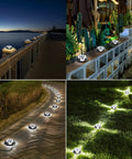 Solar Outdoor Walkway Lights 12 Pack Bright Ground Lights Uplight And Sidelight Waterproof illuminating pathways and gardens