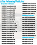 List of Toyota, Lexus, and Scion vehicle compatibility for Mass Air Flow Sensor Compatible With Toyota Camry 02 06, Corolla 03 08, Highlander 01 10, 4Runner 00 07, Tacoma 99 10, RAV4 01 05 And Lexus ES300 RX300 3.0L Engine 3.4L 4.0L Fit For Smooth Idle And Reliable Performance Ready To Roll.
