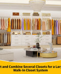 Sleek Walk In Closet System Featuring Eight Adjustable Hanging Rods And Twelve Durable Pull Out Drawers For A Hella Smart Modular Layout That Doubles As A Clean Game Changer For Tight Living Spaces, showcasing organized clothing and storage.
