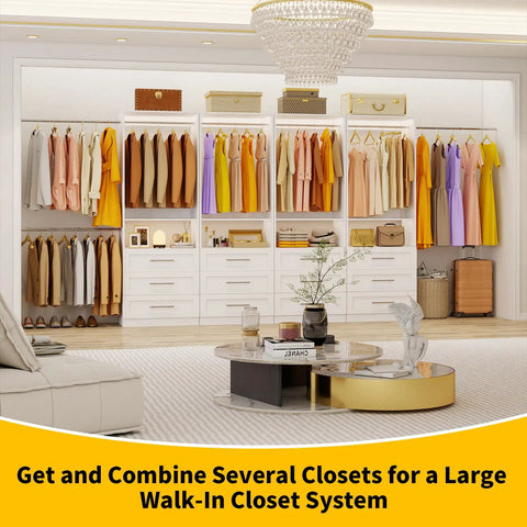 Sleek Walk In Closet System Featuring Eight Adjustable Hanging Rods And Twelve Durable Pull Out Drawers For A Hella Smart Modular Layout That Doubles As A Clean Game Changer For Tight Living Spaces, showcasing organized clothing and storage.