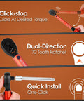 Quarter Inch Drive Torque Wrench Kit With 27 Piece Bike Tool Set Pro Grade Build High Precision 0.1Nm Double Scale shown in use