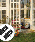 Heavy Duty Gate Hinges 2 Pack For Wooden Fences And Barn Doors Self Closing Outdoor Gate Hardware Stainless Steel Black Finish