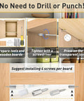 Installation process of Self Tapping Cabinet Screws And Shelf Pins With Anti Slip Sleeves Set 50 Screws And 50 Non Slip Sleeves.