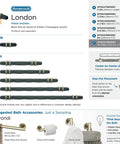 Contemporary Cabinet Pull In Black Bronze And Golden Champagne Finish With Twelve And One Half Inch Overall Length And Ten And One Sixteenth Inch Center To Center Mounting Holes London Style Drawer Pull specifications and accessories.