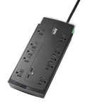 10-Outlet Surge Protector Power Strip With USB Charging Ports, 4320 Joules, 6ft Cord, 2.4A USB Charging, top view