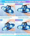 Hand Operated Mini Drone Orb With LED Lights UFO Magic Flying Spinner Hand Controlled Hover Boomerang Toy Four Flight Modes