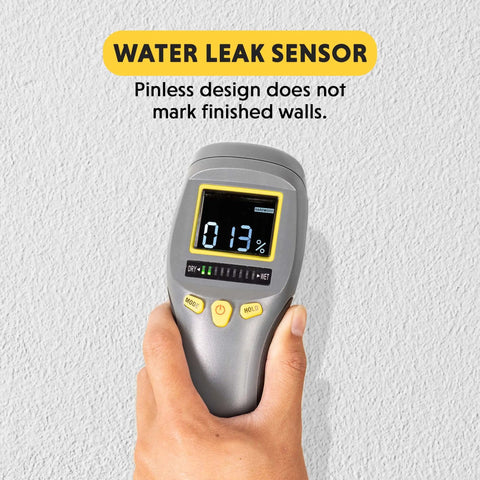 Pinless Moisture Meter With LCD Display for Wood and Construction Materials Non-Invasive Humidity Detector held in hand
