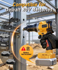 Cordless Rivet Nut Gun Kit With Auto Mode And Memory, 2030 lbs pulling force, used with DeWalt 20V battery, metal fabrication site