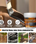 Rust Busting Converter And Metal Primer For Metal Surfaces That Stops Rust And Seals Moisture, container and application