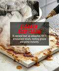 2500W Handheld High Temperature Steam Cleaner with 6 Adjustable Steam Levels and 105 Degrees Celsius Steam Temperature removing grease.