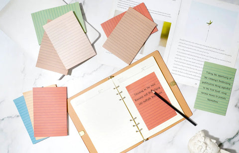 Lined Sticky Notes 4x6 Inches, 360 Sheets In 9 Packs, Vintage Colors, Strong Adhesive For School, Office, And Home Use