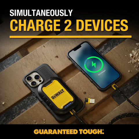 Beefy Magnetic Power Bank 5000mAh Wireless Charger With 18W Fast Charge Rugged Water Resistant Portable Battery Pack 4 Foot USB C to USB C Cable Included MagSafe Compatible for iPhone 17 16 15 14 charging two devices