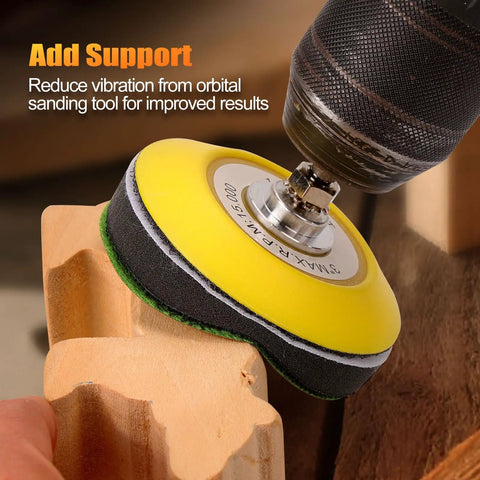 Five Pack 3 Inch Foam Interface Pads With Hook And Loop Backing For Detail Sanding Soft Density Buffing Pads For 3 Inch Discs Drill And Mini Rotary Sander Great For Finishing And Smoothing Surfaces