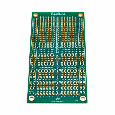 Double Sided ENIG Protoboard Solderable Breadboard For DIY Prototyping 2 By 4 Inch FR4 Board With One Tenth Inch Pitch Through Hole Grid