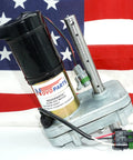 RV Slide Out Motor Long Drive Shaft Replacement For Power Gear Slide Out Motor MX2 382134 against flag background