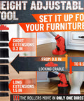 Furniture Movers With Wheels That Make Lifting a Breeze, Heavy Duty Appliance Slider Up To 660 Lbs, Easy Setup, height adjustable