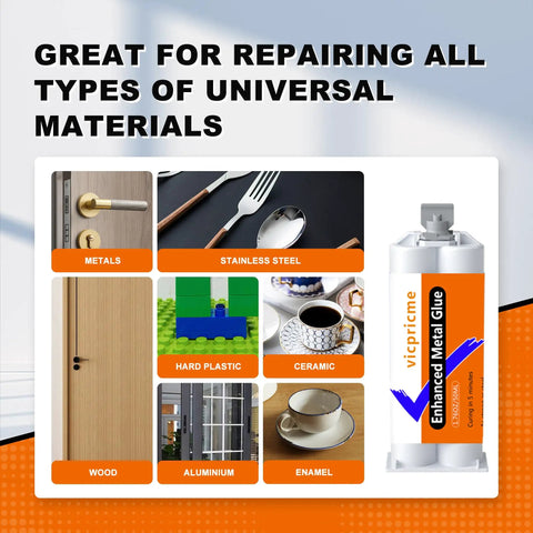 5 Minute Metal Glue Heavy Duty Waterproof Epoxy Adhesive For Metal Stainless Steel Aluminum Plastic Wood Ceramic Fast Set