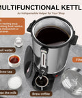 Top view of Commercial Coffee Urn 70 Cup Electric Coffee Dispenser Stainless Steel Hot Beverage Dispenser 10.7L Capacity