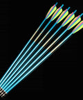 Crossbow Bolts Aluminum Arrows 20 Or 22 Inch Shafts With Four Inch TPU Vanes For Hunting And Target Practice Color Options Yellow And Pink