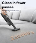 No Sweat Cordless Handheld Car Vacuum Cleaner Packing Serious 23000 Pa Suction For Fast Auto Interior Detailing And Sneaky Dirt Pickup, cleaning crumbs from sofa.